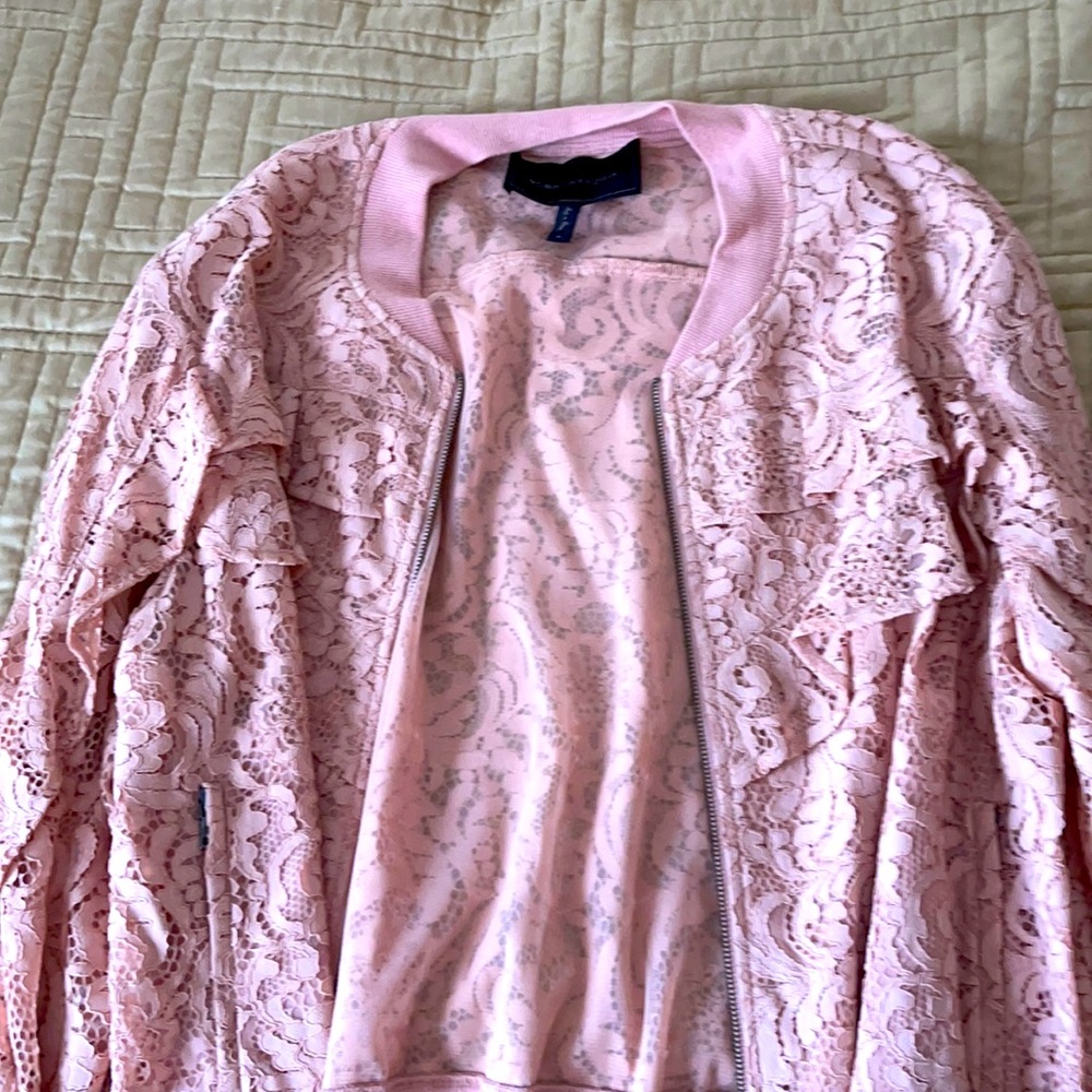 BCBGMAXARZIA Pink Lace Jacket (L)